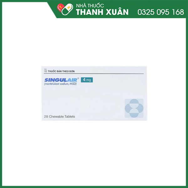 Singulair 4mg trị hen phế quản mạn tính